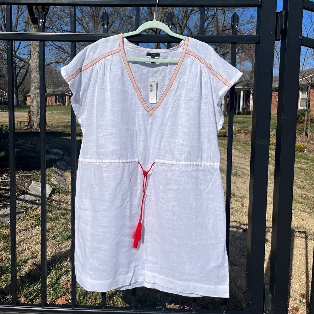 J Crew Cotton Linen Coverup Dress NWT